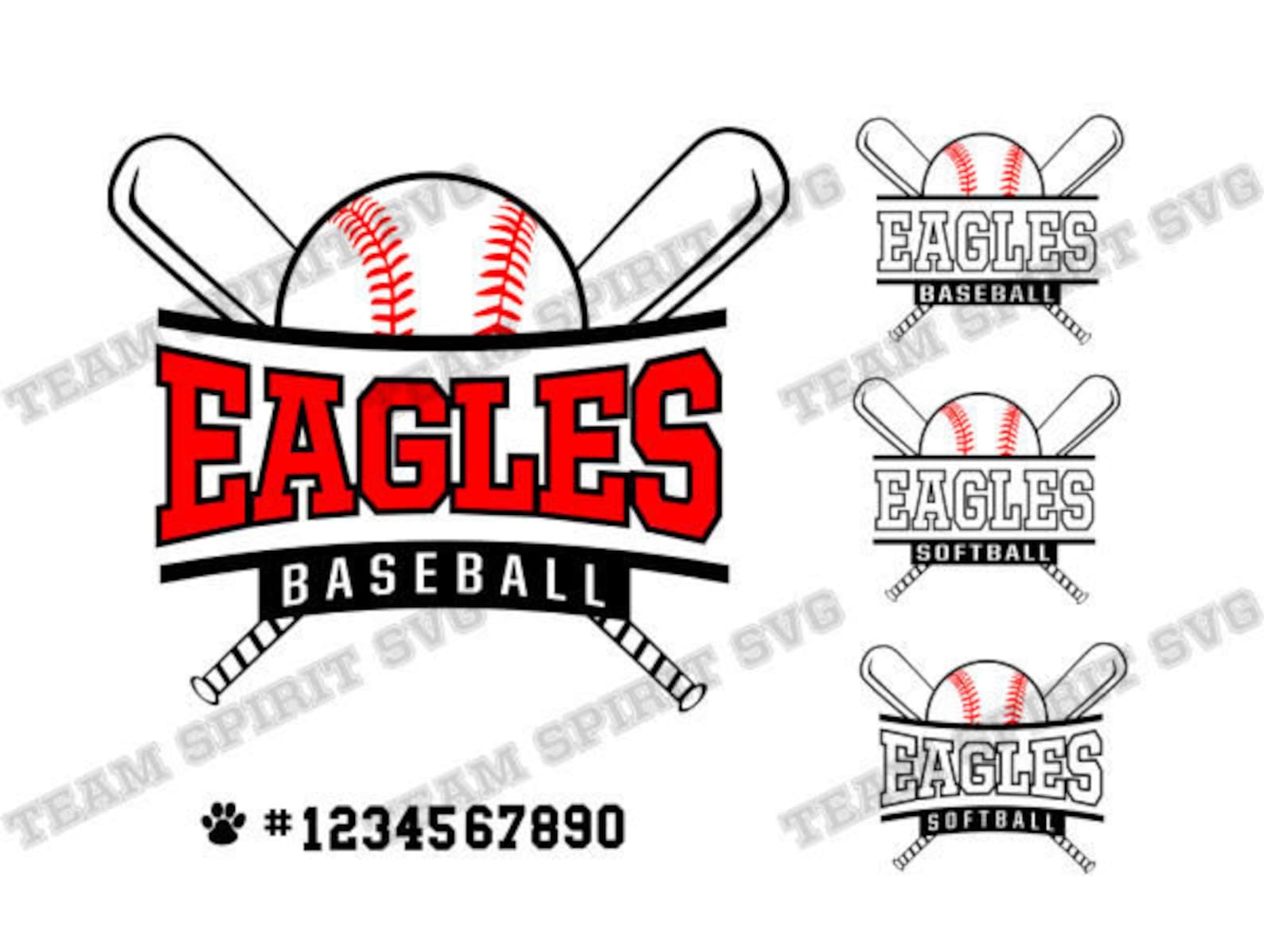 Baseball SVG Eagles Baseball Bat Svg Download Files Softball - Etsy