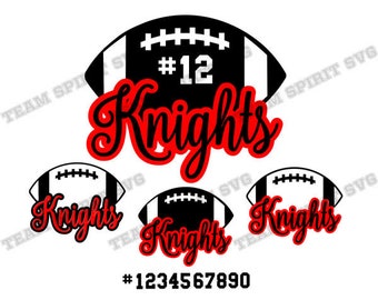 Knights Football SVG Football Download Files DXF EPS Silhouette Studio, Football Shirt Design Vinyl Digital Cut Files for Cricut, Silhouette