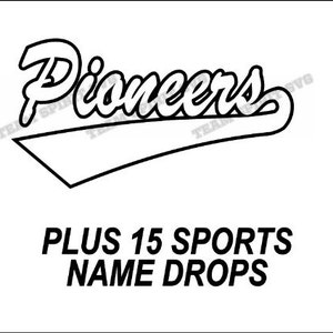 Pioniere Swoosh Download-Dateien - SVG, DXF, EPS, Silhouette Studio, Vinyl Schneidedateien, Digitale Schnittdateien - Zur Verwendung mit Cricut und Silhouette