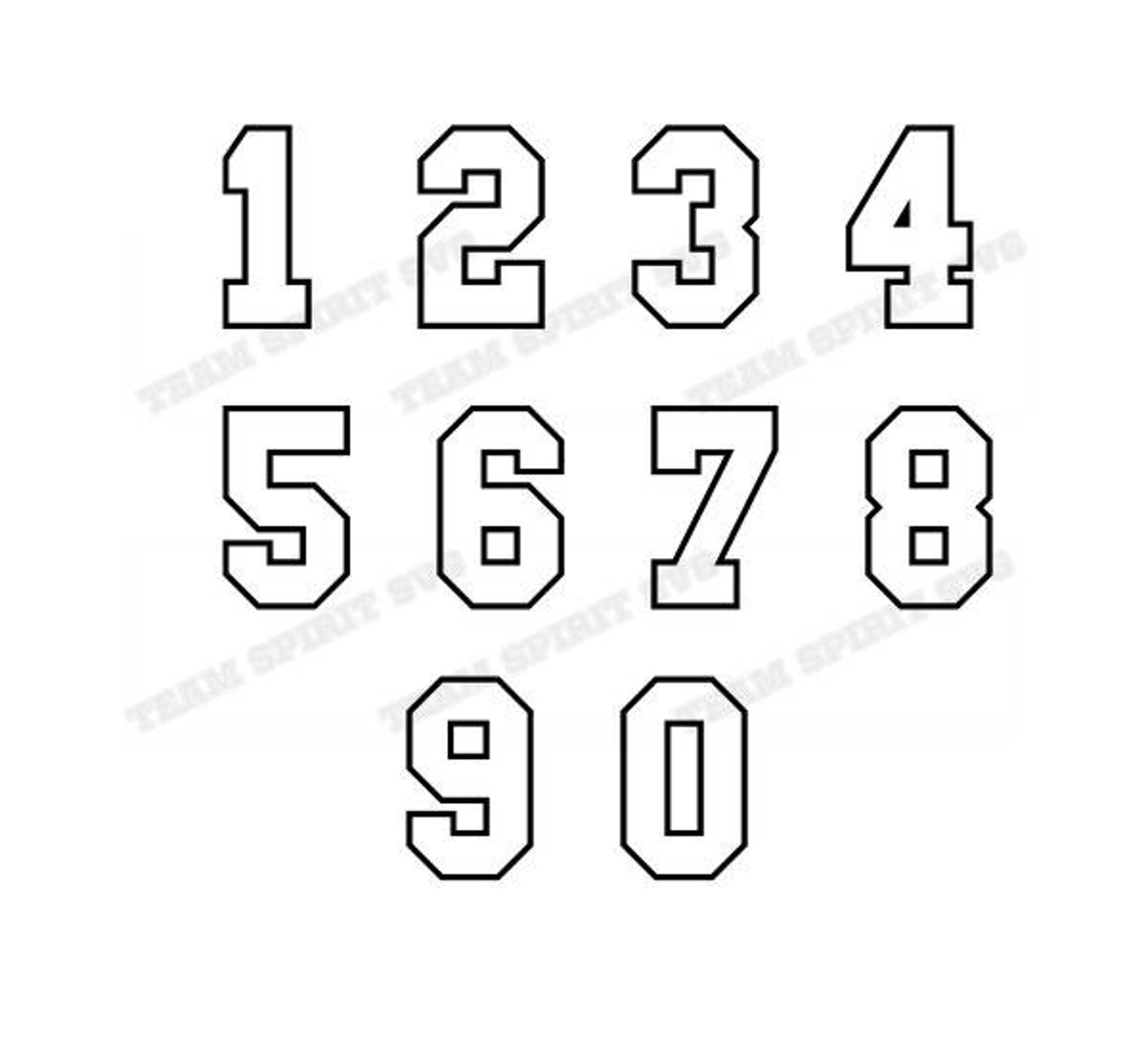 Jersey Numbers SVG Download File Sports DXF EPS Png Etsy Australia