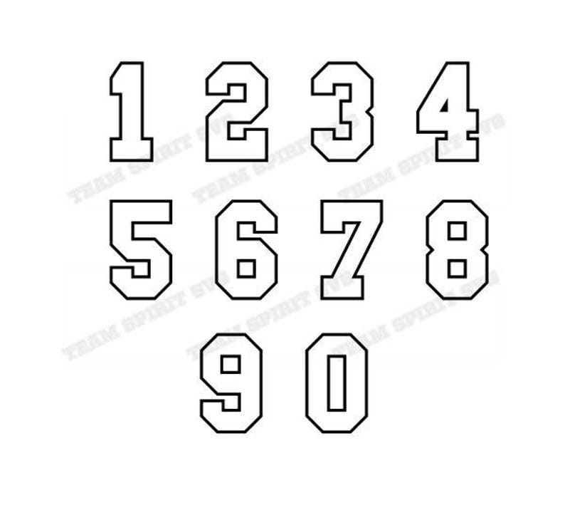 Download Jersey Numbers SVG Download File Sports DXF EPS png | Etsy