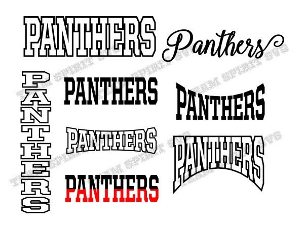 Panthers Mascot SVG PNG dxf eps Silhouette Studio Download File, Vinyl Cutting Files, Digital Cut Files - For use with Cricut and Silhouette