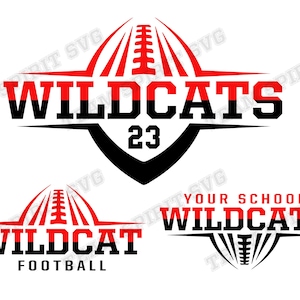 Wildcats Football SVG Football Team Download Files png, DXF, EPS, Football Family Vinyl Sublimation Digital Cut Files for Cricut, Silhouette