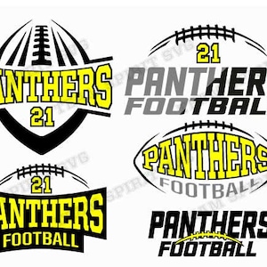 Panthers Football SVG Football Team Download File dxf eps png Football svg Bundle Shirt Design Digital Cut Files For Cricut Silhouette