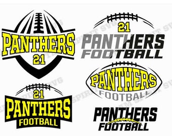 Panthers Football SVG Football Team Download File dxf eps png Football svg Bundle Shirt Design Digital Cut Files For Cricut Silhouette
