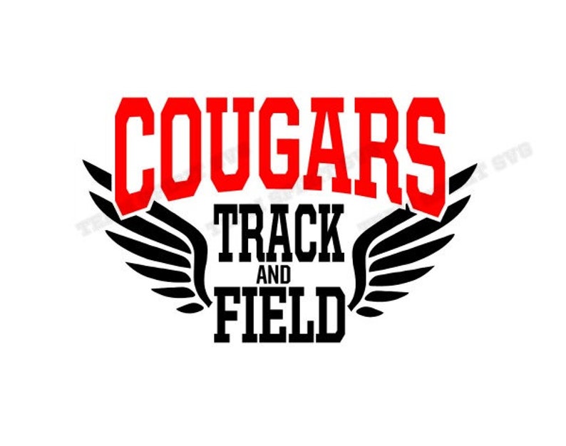 Download Track and Field SVG Cougars Track Wings DXF EPS Silhouette ...