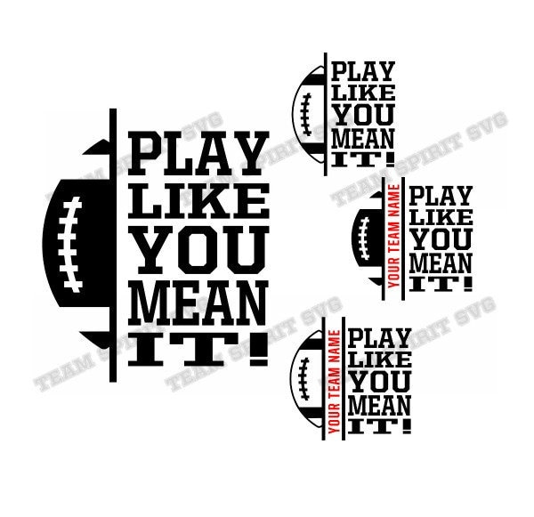 Football SVG Football Team Motto Download Files Sports Etsy