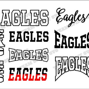 Eagles Mascot SVG, DXF, EPS, Silhouette Studio, Eagles Shirt, Vinyl Cutting Files, Digital Cut Files - For use with Cricut and Silhouette