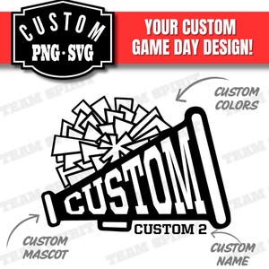 Sublimation personnalisée Cheer PNG & SVG en téléchargement numérique - Personnalisation pour T-shirts et plus encore Conception de chemise Cheer