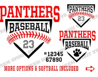 Panthers Baseball svg Baseball Diamond Download File Softball SVG DXF EPS png Baseball Team Shirt Design Digital Cut File Cricut, Silhouette
