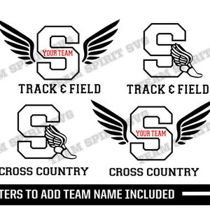 Track and Field SVG Cross Country svg Letter S Download Files Track Wings svg DXF EPS Studio3 Digital Vinyl Cut Files for Cricut Silhouette