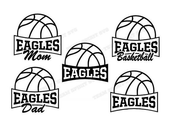 Download Free Eagles Svg Basketball Outline Mom Download Files Dxf Eps Etsy SVG Cut Files