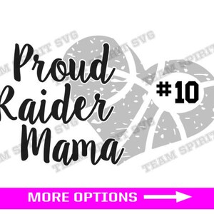 Raider Mom SVG Basketball Mama SVG Distressed Download Files dxf, eps, Silhouette Studio Vinyl Digital Cut Files Use with Cricut Silhouette