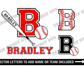 Arquivo SVG de beisebol, nome de jogador de beisebol em SVG, letra B, para download, faça você mesmo, adesivo de parede, beisebol, arquivos de corte de vinil digital DXF EPS Studio3 para Cricut e Silhouette.