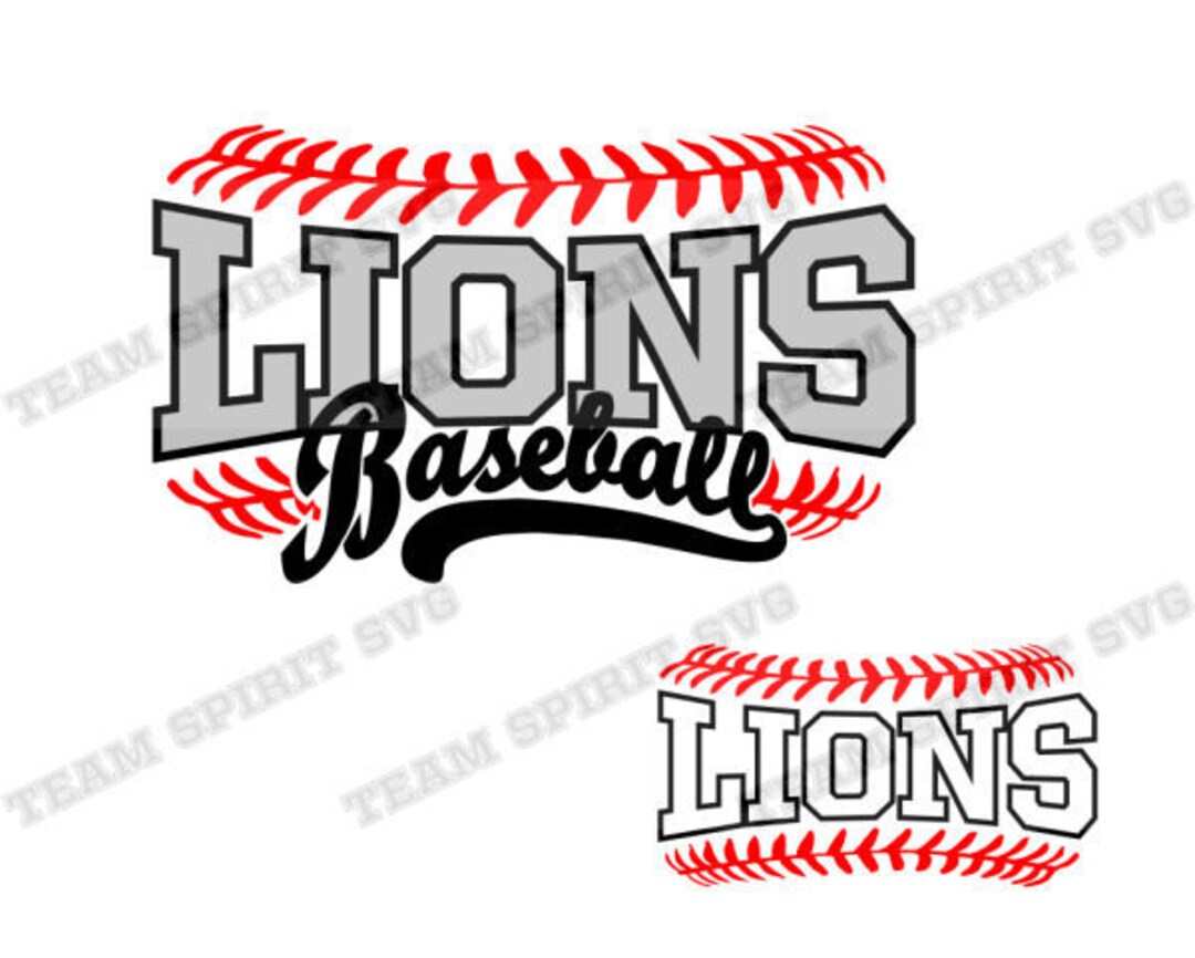 Lions Baseball SVG Baseball Lace Download File Lion Baseball Svg DXF EPS Silhouette Studio Vinyl