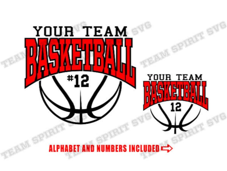 Basketball SVG Diy Basketball Team Shirt Numbers Download File Etsy