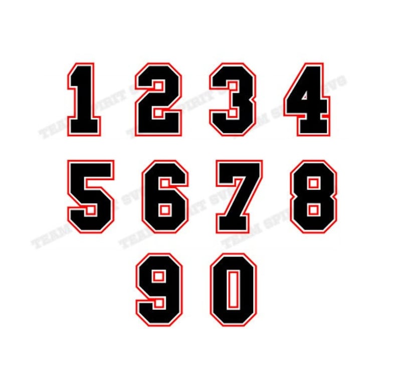 Jersey Numbers SVG