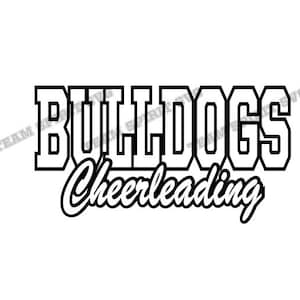 Bulldogs Cheerleading Download File - SVG, DXF, EPS, Silhouette Studio, Vinyl Cut Files, Digital Cut Files -Use with Cricut and Silhouette
