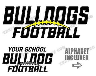 Bulldogs Football SVG Football Lace Download File svg dxf eps png Bulldog Football Team Shirt Digital Vinyl Cut File for Cricut Silhouette