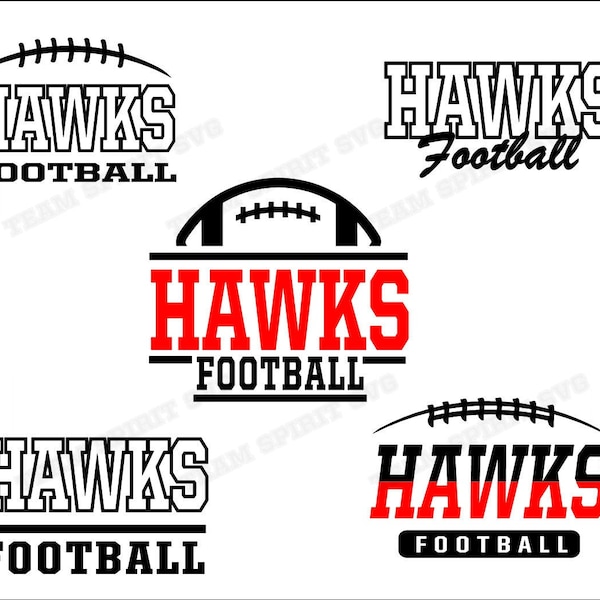 Hawks Football Bundle Download Files - SVG, DXF, EPS, Silhouette Studio, Vinyl Files, Digital Cut Files - Use with Cricut and Silhouette