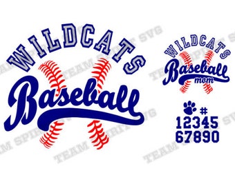 Wildcats Baseball svg Baseball Laces Download File Baseball Mom SVG DXF EPS Silhouette Studio, Digital Vinyl Cut File for Cricut, Silhouette