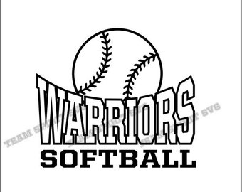 Archivos de descarga de Warriors Softball - SVG, DXF, EPS, Silhouette Studio, archivos de corte de vinilo, archivos de corte digital - Úselos con Cricut y Silhouette
