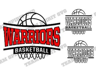 Basketball SVG Warriors Basketball Net Download Files DXF, EPS, Silhouette Studio, Vinyl, Digital Cut Files -Use with Cricut, Silhouette