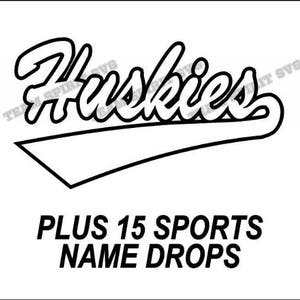 Huskies Swoosh Download Files - SVG, DXF, EPS, Silhouette Studio, Vinyl Cutting Files, Digital Cut Files - Use with Cricut and Silhouette