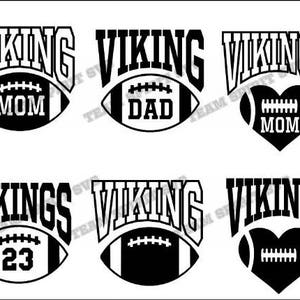 Vikings Big Football with Numbers Download Datei - png, SVG, DXF, EPS Dateien, Vinyl Digital Cut Dateien -für Cricut, Sihouette, Sublimation