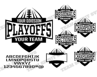 Football SVG Football Team Playoff Regional State Download File DXF EPS png Silhouette Studio Vinyl Cut Files Digital Cut Files for Cricut