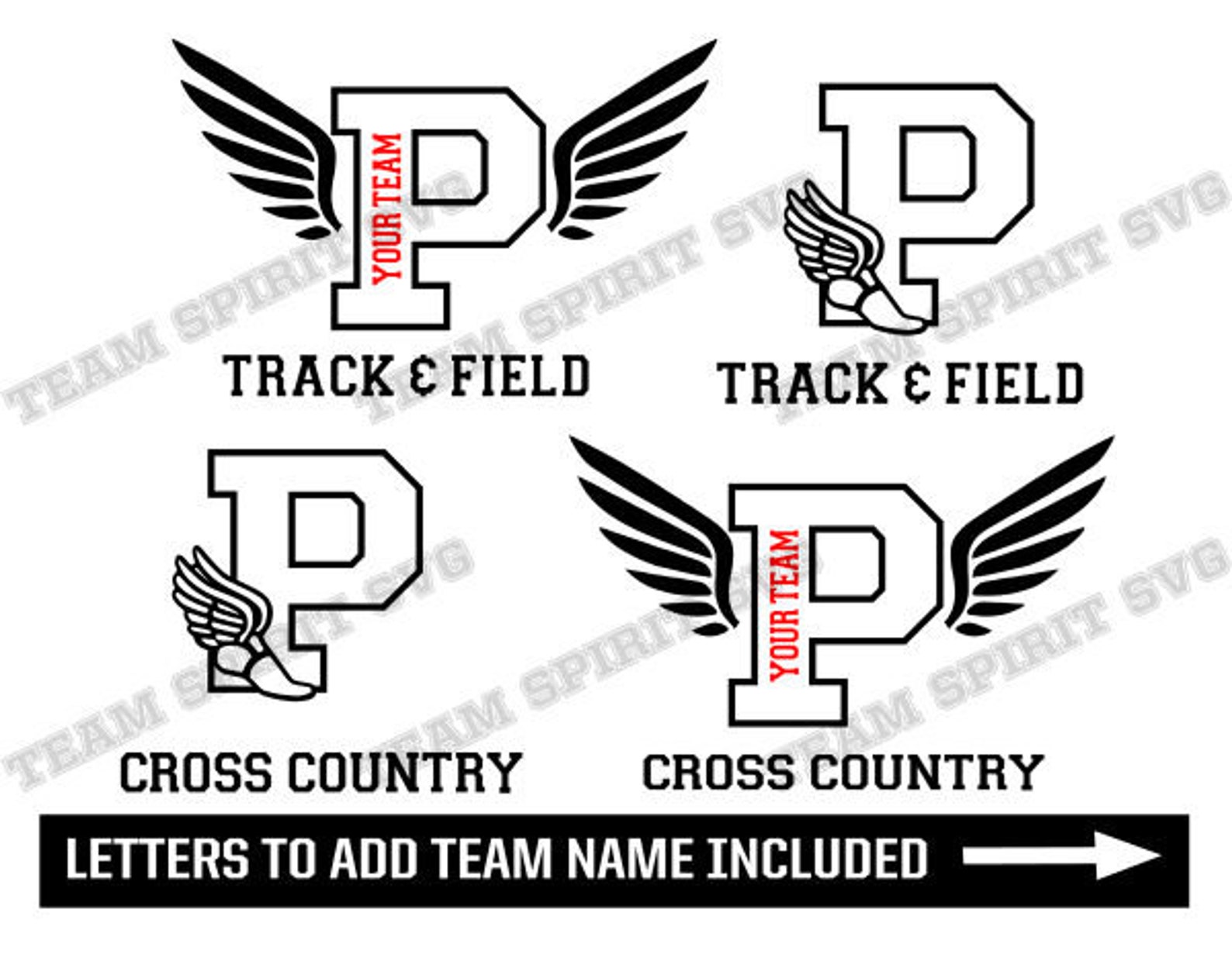 Track and Field SVG Cross Country Svg Letter P Download Files Etsy