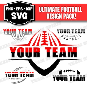 Football SVG diy Football Team Shirt Design Pack Download File Sport Quote Athletic SVG Alphabet Football Cricut Silhouette Digital Cut File