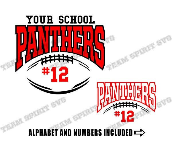 Football SVG Panther Football Download File Football Outline | Etsy