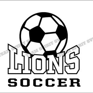 Lions Soccer Download Files - SVG, DXF, EPS, Silhouette Studio, Vinyl Cut Files, Digital Cut Files -Use with Cricut and Silhouette