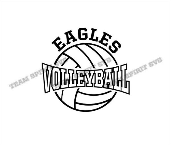 Eagles Arch Volleyball Download Files Svg Dxf Eps Etsy