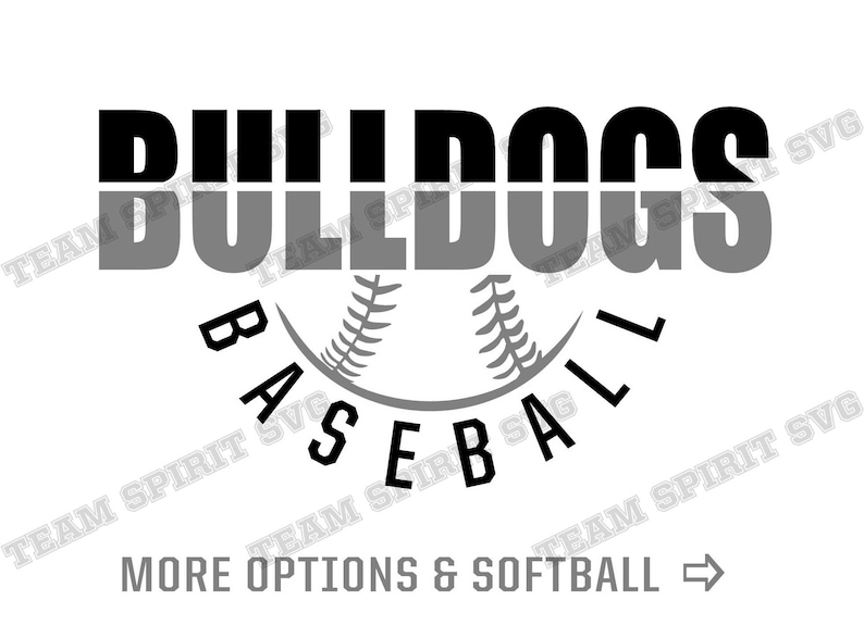 Silhouette Bulldogs Baseball svg Bulldog Softball svg Download File dxf eps png jpg studio3 Baseball Team Digital Vinyl Cut File for Cricut