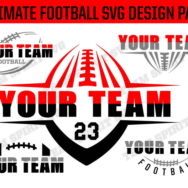 Football SVG diy Football Team Shirt Design Pack Download File Sport Quote Athletic SVG Alphabet Football Cricut Silhouette Digital Cut File