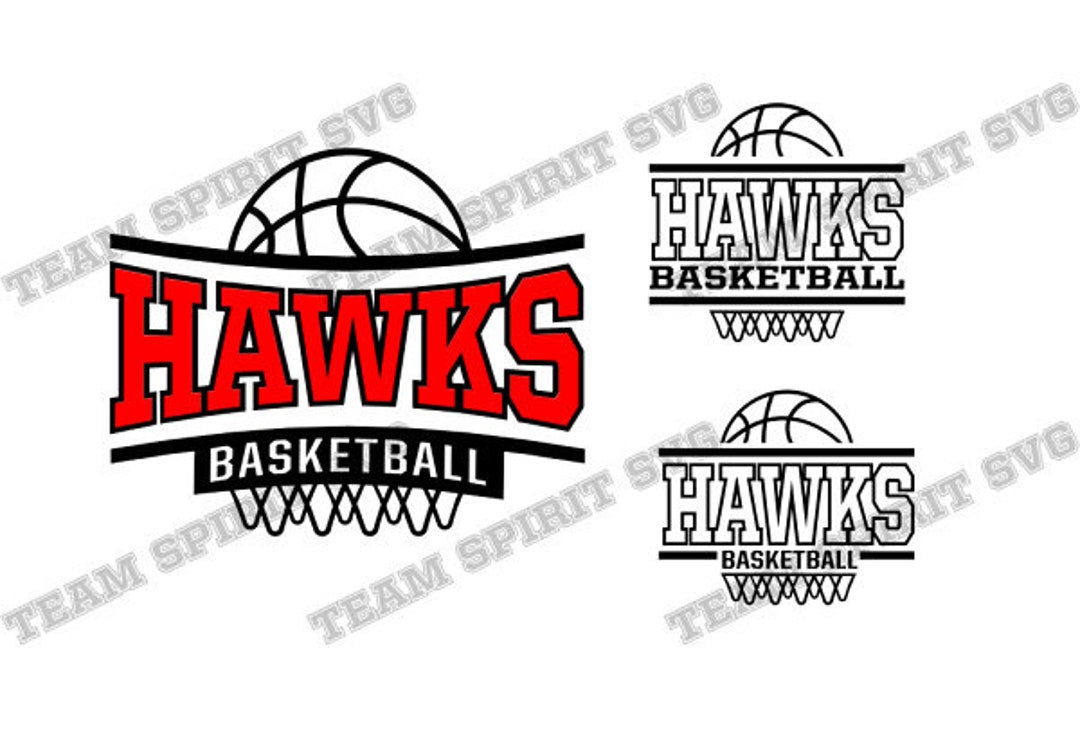 Hawks Basketball Net SVG Download Files DXF, EPS, Silhouette