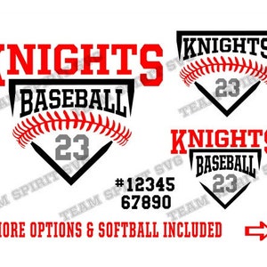 Knights Baseball SVG Baseball Base Download File DXF EPS png Softball svg Knight baseball Vinyl Digital Cut Files for Cricut and Silhouette