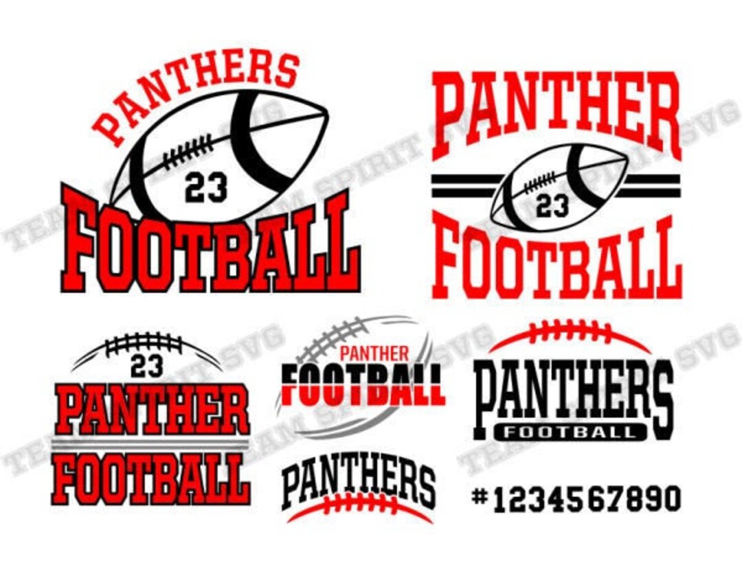 Panther Football SVG Football Svg Bundle Pack Download File DXF, EPS