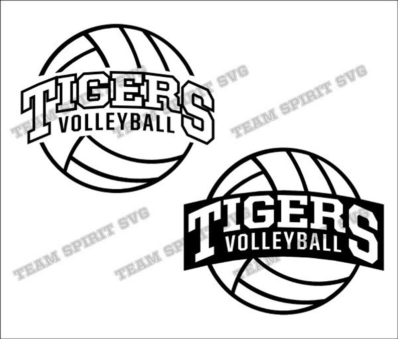 Download Tigers 2 Volleyball Download Files SVG DXF EPS Silhouette | Etsy