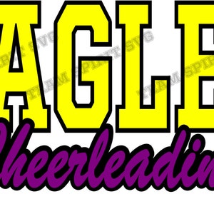 Eagles Cheerleading SVG, DXF, EPS, Silhouette Studio, Eagles Shirt, Vinyl Cutting Files, Digital Cut Files - Use with Cricut and Silhouette image 3