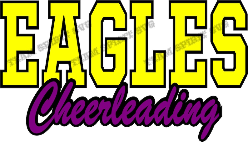 Eagles Cheerleading SVG, DXF, EPS, Silhouette Studio, Eagles Shirt, Vinyl Cutting Files, Digital Cut Files - Use with Cricut and Silhouette image 3