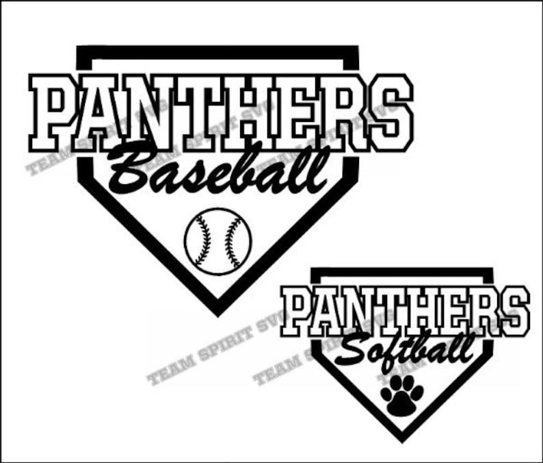 Download Panthers Baseball Softball Base Download Files SVG DXF | Etsy