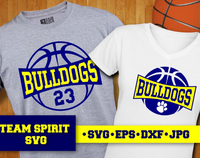 Bulldogs Basketball Svg File Basketball Svg Cut Design Etsy