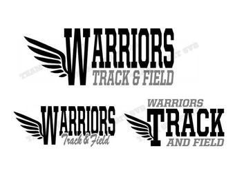 Track and Field SVG, Warriors Track Download File - DXF EPS, Silhouette Studio, Vinyl, Digital Cut Files - Use with Cricut and Silhouette