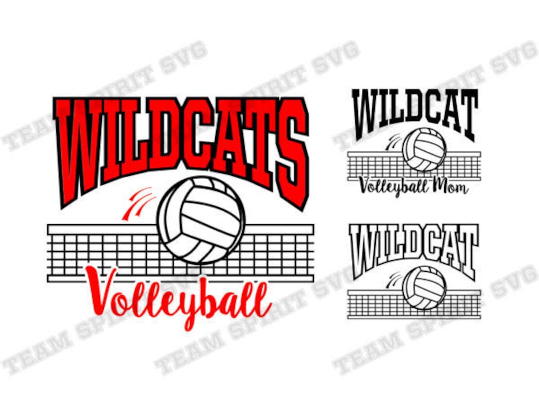 Wildcats Volleyball SVG Download Files Wildcat DXF EPS Silhouette