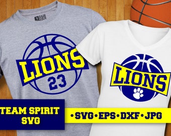 Lions Basketball svg file Basketball svg cut design Basketball SVG Download File DXF, EPS, Silhouette Studio, Vinyl Cut Files for Cricut