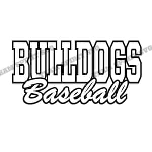 Bulldogs Baseball Download File - SVG, DXF, EPS, Silhouette Studio, Vinyl Cutting Files, Digital Cut Files - Use with Cricut and Silhouette