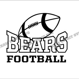 Bears Football Download Files - SVG, DXF, EPS, Silhouette Studio, Vinyl Cut Files, Digital Cut Files -Use with Cricut and Silhouette